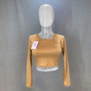 CropTop Manga Larga Cafe