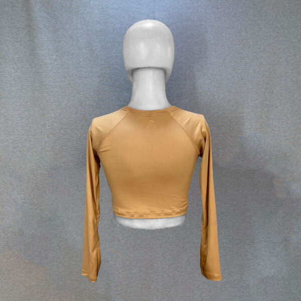 CropTop Manga Larga Cafe - Image 2