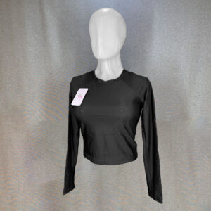 CropTop Manga Larga Negro